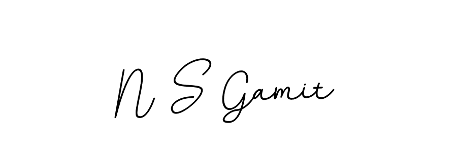 Use a signature maker to create a handwritten signature online. With this signature software, you can design (BallpointsItalic-DORy9) your own signature for name N S Gamit. N S Gamit signature style 11 images and pictures png