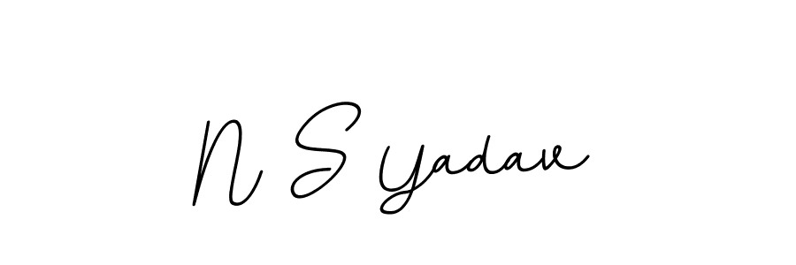 The best way (BallpointsItalic-DORy9) to make a short signature is to pick only two or three words in your name. The name N S Yadav include a total of six letters. For converting this name. N S Yadav signature style 11 images and pictures png