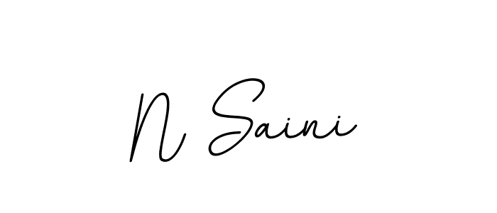 Make a beautiful signature design for name N Saini. With this signature (BallpointsItalic-DORy9) style, you can create a handwritten signature for free. N Saini signature style 11 images and pictures png