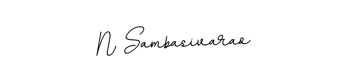 Use a signature maker to create a handwritten signature online. With this signature software, you can design (BallpointsItalic-DORy9) your own signature for name N Sambasivarao. N Sambasivarao signature style 11 images and pictures png