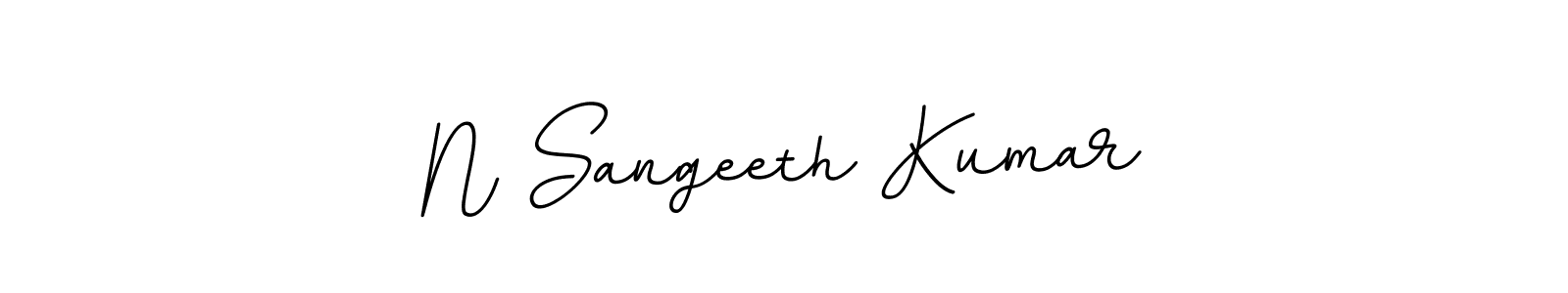 You should practise on your own different ways (BallpointsItalic-DORy9) to write your name (N Sangeeth Kumar) in signature. don't let someone else do it for you. N Sangeeth Kumar signature style 11 images and pictures png