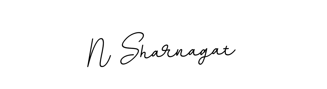 N Sharnagat stylish signature style. Best Handwritten Sign (BallpointsItalic-DORy9) for my name. Handwritten Signature Collection Ideas for my name N Sharnagat. N Sharnagat signature style 11 images and pictures png