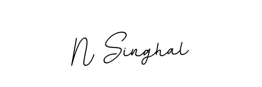 Use a signature maker to create a handwritten signature online. With this signature software, you can design (BallpointsItalic-DORy9) your own signature for name N Singhal. N Singhal signature style 11 images and pictures png