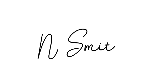 How to make N Smit name signature. Use BallpointsItalic-DORy9 style for creating short signs online. This is the latest handwritten sign. N Smit signature style 11 images and pictures png