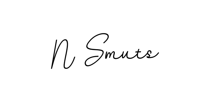 How to make N Smuts name signature. Use BallpointsItalic-DORy9 style for creating short signs online. This is the latest handwritten sign. N Smuts signature style 11 images and pictures png