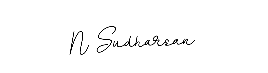 The best way (BallpointsItalic-DORy9) to make a short signature is to pick only two or three words in your name. The name N Sudharsan include a total of six letters. For converting this name. N Sudharsan signature style 11 images and pictures png