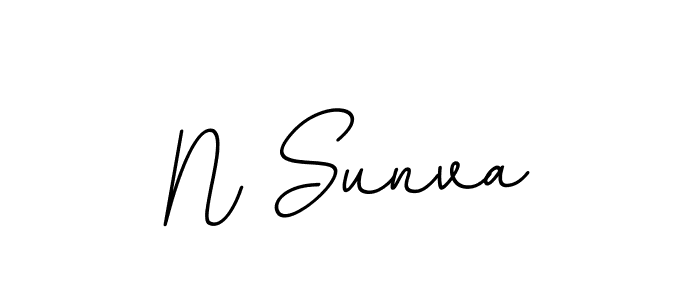 The best way (BallpointsItalic-DORy9) to make a short signature is to pick only two or three words in your name. The name N Sunva include a total of six letters. For converting this name. N Sunva signature style 11 images and pictures png
