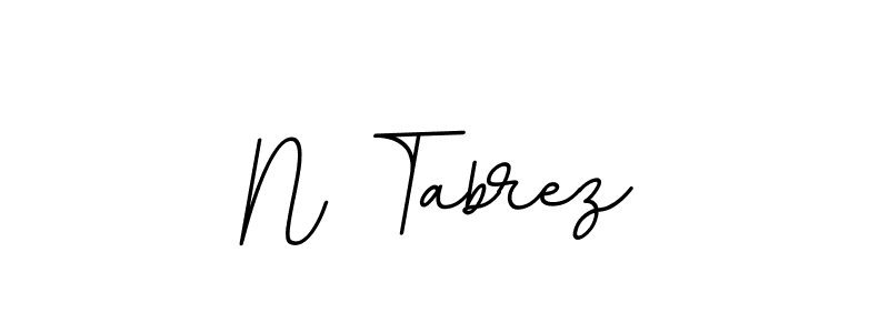 Design your own signature with our free online signature maker. With this signature software, you can create a handwritten (BallpointsItalic-DORy9) signature for name N Tabrez. N Tabrez signature style 11 images and pictures png