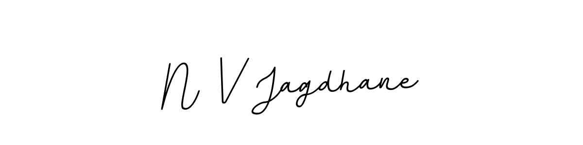 Use a signature maker to create a handwritten signature online. With this signature software, you can design (BallpointsItalic-DORy9) your own signature for name N V Jagdhane. N V Jagdhane signature style 11 images and pictures png