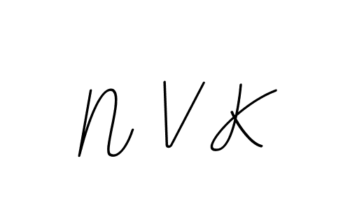 Make a beautiful signature design for name N V K. With this signature (BallpointsItalic-DORy9) style, you can create a handwritten signature for free. N V K signature style 11 images and pictures png