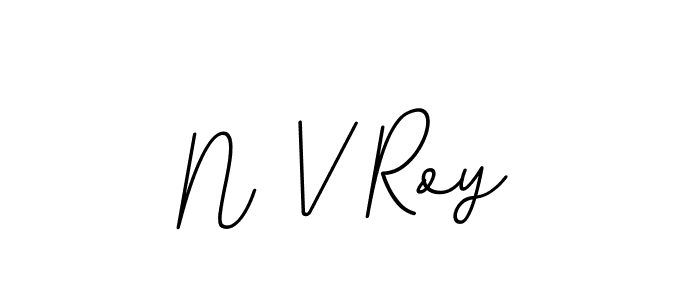 Design your own signature with our free online signature maker. With this signature software, you can create a handwritten (BallpointsItalic-DORy9) signature for name N V Roy. N V Roy signature style 11 images and pictures png