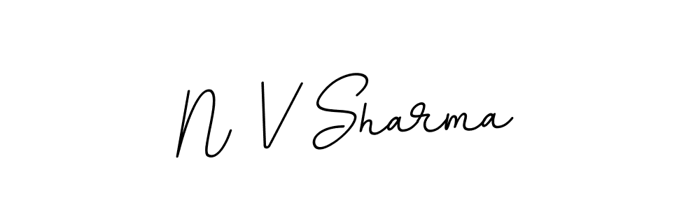 N V Sharma stylish signature style. Best Handwritten Sign (BallpointsItalic-DORy9) for my name. Handwritten Signature Collection Ideas for my name N V Sharma. N V Sharma signature style 11 images and pictures png