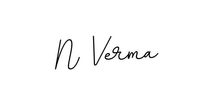 How to make N Verma name signature. Use BallpointsItalic-DORy9 style for creating short signs online. This is the latest handwritten sign. N Verma signature style 11 images and pictures png