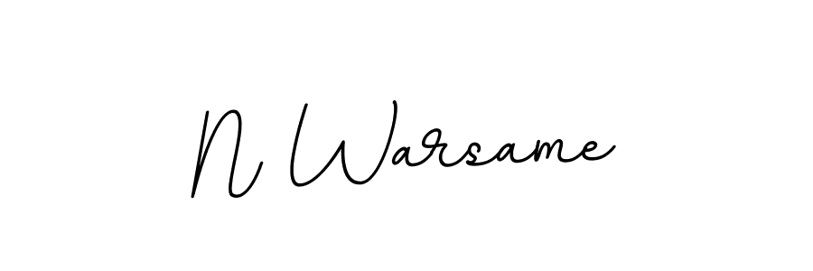 How to make N Warsame signature? BallpointsItalic-DORy9 is a professional autograph style. Create handwritten signature for N Warsame name. N Warsame signature style 11 images and pictures png