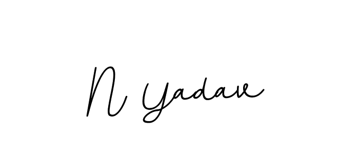 Make a beautiful signature design for name N Yadav. With this signature (BallpointsItalic-DORy9) style, you can create a handwritten signature for free. N Yadav signature style 11 images and pictures png