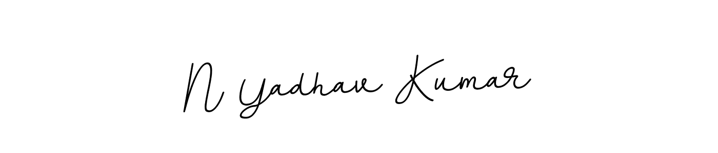 N Yadhav Kumar stylish signature style. Best Handwritten Sign (BallpointsItalic-DORy9) for my name. Handwritten Signature Collection Ideas for my name N Yadhav Kumar. N Yadhav Kumar signature style 11 images and pictures png