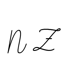 How to make N Z name signature. Use BallpointsItalic-DORy9 style for creating short signs online. This is the latest handwritten sign. N Z signature style 11 images and pictures png