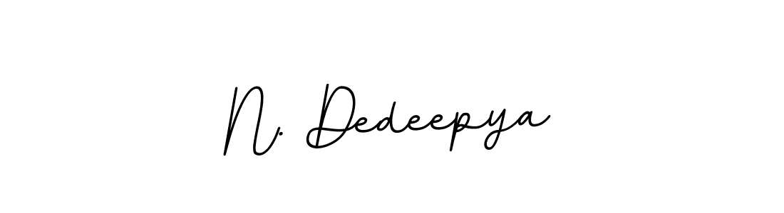 How to make N. Dedeepya name signature. Use BallpointsItalic-DORy9 style for creating short signs online. This is the latest handwritten sign. N. Dedeepya signature style 11 images and pictures png