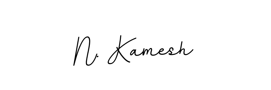 You should practise on your own different ways (BallpointsItalic-DORy9) to write your name (N. Kamesh) in signature. don't let someone else do it for you. N. Kamesh signature style 11 images and pictures png