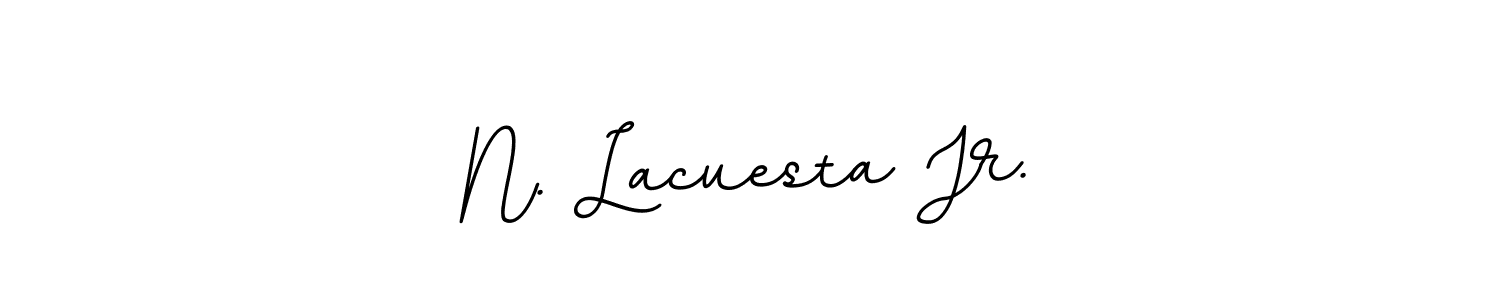 Make a beautiful signature design for name N. Lacuesta Jr.. With this signature (BallpointsItalic-DORy9) style, you can create a handwritten signature for free. N. Lacuesta Jr. signature style 11 images and pictures png