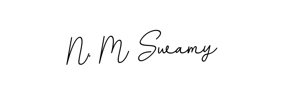 Design your own signature with our free online signature maker. With this signature software, you can create a handwritten (BallpointsItalic-DORy9) signature for name N. M Swamy. N. M Swamy signature style 11 images and pictures png