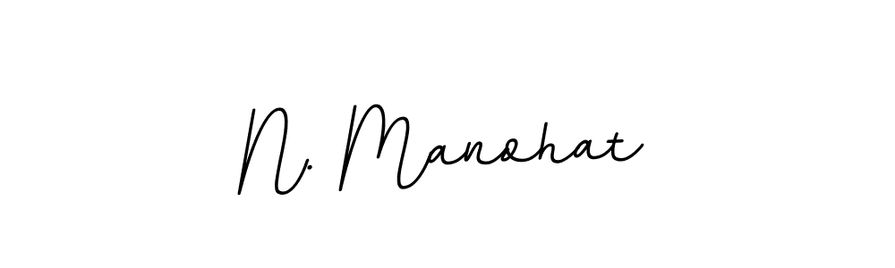 How to make N. Manohat name signature. Use BallpointsItalic-DORy9 style for creating short signs online. This is the latest handwritten sign. N. Manohat signature style 11 images and pictures png