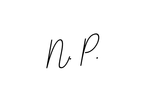 Design your own signature with our free online signature maker. With this signature software, you can create a handwritten (BallpointsItalic-DORy9) signature for name N. P.. N. P. signature style 11 images and pictures png