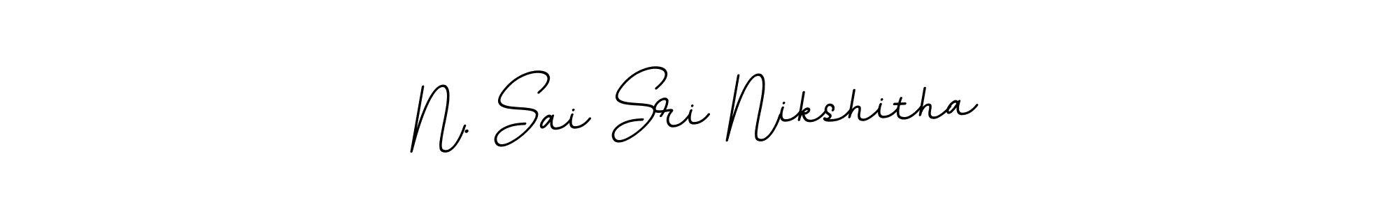 Use a signature maker to create a handwritten signature online. With this signature software, you can design (BallpointsItalic-DORy9) your own signature for name N. Sai Sri Nikshitha. N. Sai Sri Nikshitha signature style 11 images and pictures png