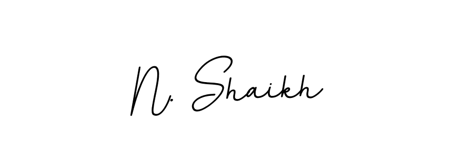 Make a beautiful signature design for name N. Shaikh. With this signature (BallpointsItalic-DORy9) style, you can create a handwritten signature for free. N. Shaikh signature style 11 images and pictures png