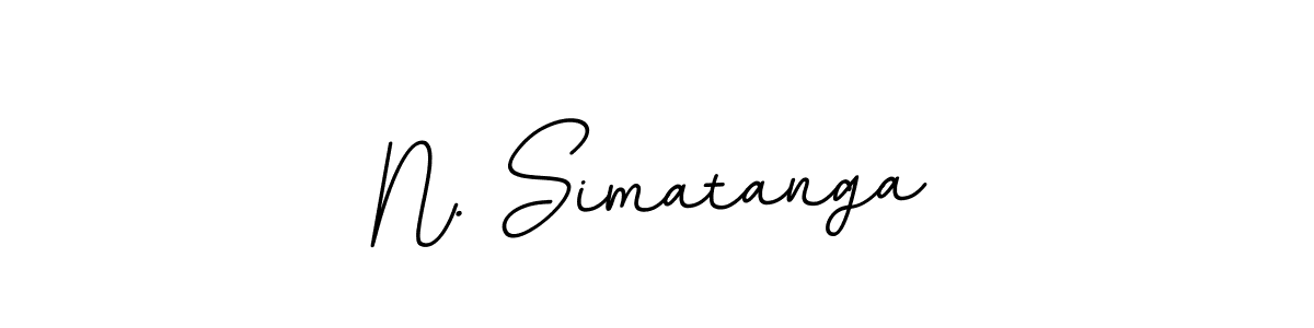 Design your own signature with our free online signature maker. With this signature software, you can create a handwritten (BallpointsItalic-DORy9) signature for name N. Simatanga. N. Simatanga signature style 11 images and pictures png