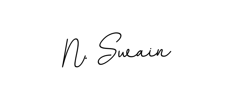 The best way (BallpointsItalic-DORy9) to make a short signature is to pick only two or three words in your name. The name N. Swain include a total of six letters. For converting this name. N. Swain signature style 11 images and pictures png