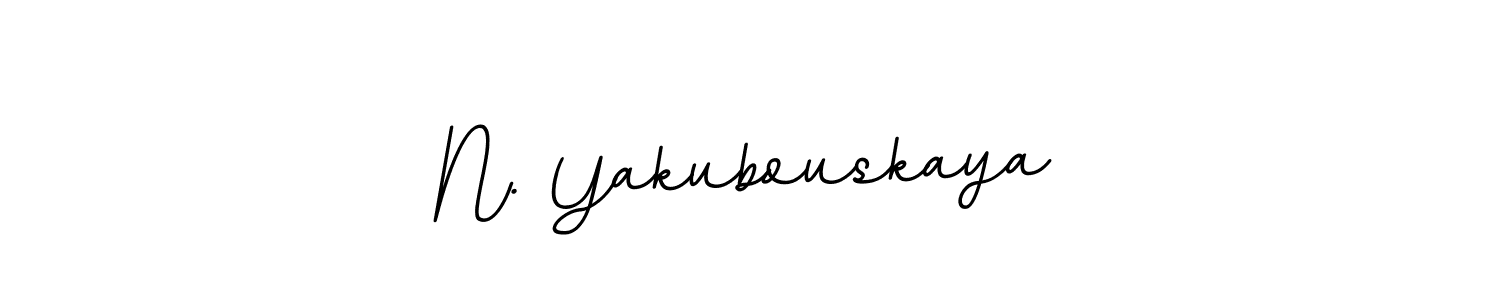 Design your own signature with our free online signature maker. With this signature software, you can create a handwritten (BallpointsItalic-DORy9) signature for name N. Yakubouskaya. N. Yakubouskaya signature style 11 images and pictures png