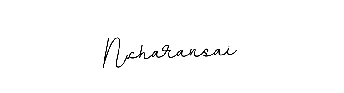 Make a beautiful signature design for name N.charansai. With this signature (BallpointsItalic-DORy9) style, you can create a handwritten signature for free. N.charansai signature style 11 images and pictures png