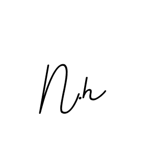 How to make N.h signature? BallpointsItalic-DORy9 is a professional autograph style. Create handwritten signature for N.h name. N.h signature style 11 images and pictures png