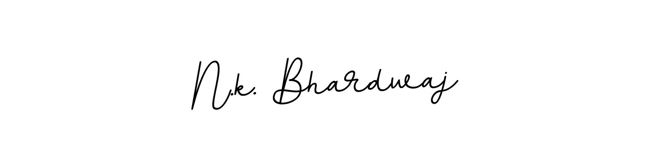 Use a signature maker to create a handwritten signature online. With this signature software, you can design (BallpointsItalic-DORy9) your own signature for name N.k. Bhardwaj. N.k. Bhardwaj signature style 11 images and pictures png