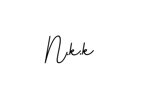 Make a beautiful signature design for name N.k.k. With this signature (BallpointsItalic-DORy9) style, you can create a handwritten signature for free. N.k.k signature style 11 images and pictures png