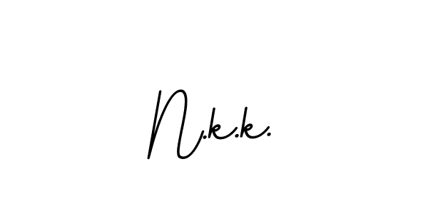 Use a signature maker to create a handwritten signature online. With this signature software, you can design (BallpointsItalic-DORy9) your own signature for name N.k.k.. N.k.k. signature style 11 images and pictures png