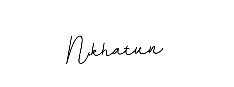 Make a beautiful signature design for name N.khatun. With this signature (BallpointsItalic-DORy9) style, you can create a handwritten signature for free. N.khatun signature style 11 images and pictures png