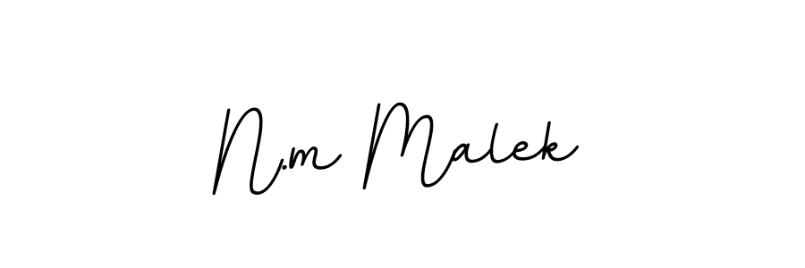 N.m Malek stylish signature style. Best Handwritten Sign (BallpointsItalic-DORy9) for my name. Handwritten Signature Collection Ideas for my name N.m Malek. N.m Malek signature style 11 images and pictures png