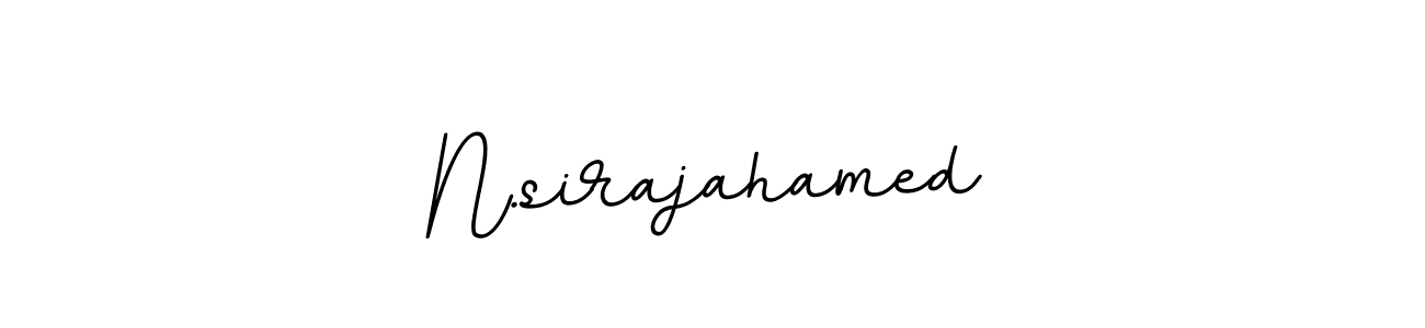 How to make N.sirajahamed name signature. Use BallpointsItalic-DORy9 style for creating short signs online. This is the latest handwritten sign. N.sirajahamed signature style 11 images and pictures png