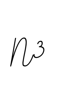 Make a beautiful signature design for name N3. With this signature (BallpointsItalic-DORy9) style, you can create a handwritten signature for free. N3 signature style 11 images and pictures png