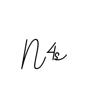 The best way (BallpointsItalic-DORy9) to make a short signature is to pick only two or three words in your name. The name N4s include a total of six letters. For converting this name. N4s signature style 11 images and pictures png