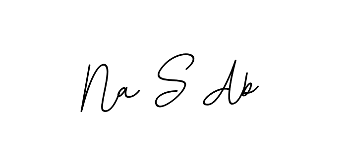 Make a beautiful signature design for name Na S Ab. With this signature (BallpointsItalic-DORy9) style, you can create a handwritten signature for free. Na S Ab signature style 11 images and pictures png