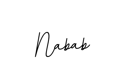 Use a signature maker to create a handwritten signature online. With this signature software, you can design (BallpointsItalic-DORy9) your own signature for name Nabab. Nabab signature style 11 images and pictures png