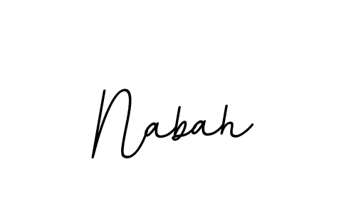 Design your own signature with our free online signature maker. With this signature software, you can create a handwritten (BallpointsItalic-DORy9) signature for name Nabah. Nabah signature style 11 images and pictures png