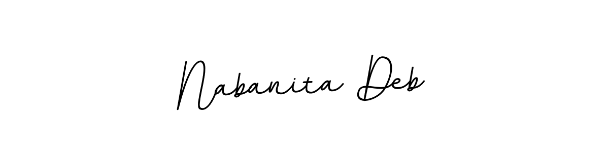 The best way (BallpointsItalic-DORy9) to make a short signature is to pick only two or three words in your name. The name Nabanita Deb include a total of six letters. For converting this name. Nabanita Deb signature style 11 images and pictures png