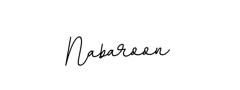 How to make Nabaroon name signature. Use BallpointsItalic-DORy9 style for creating short signs online. This is the latest handwritten sign. Nabaroon signature style 11 images and pictures png