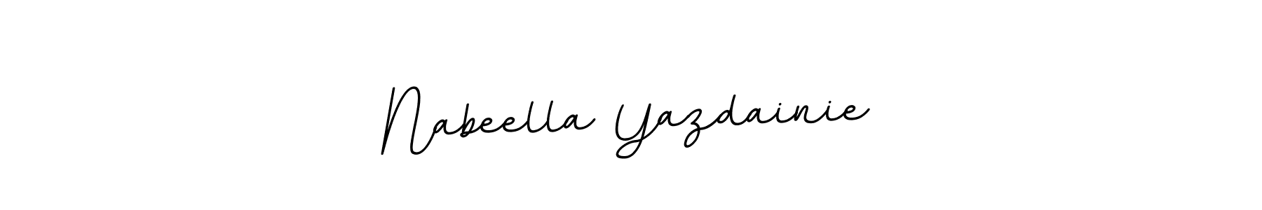 Also we have Nabeella Yazdainie name is the best signature style. Create professional handwritten signature collection using BallpointsItalic-DORy9 autograph style. Nabeella Yazdainie signature style 11 images and pictures png