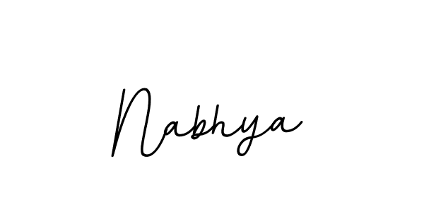 Design your own signature with our free online signature maker. With this signature software, you can create a handwritten (BallpointsItalic-DORy9) signature for name Nabhya. Nabhya signature style 11 images and pictures png