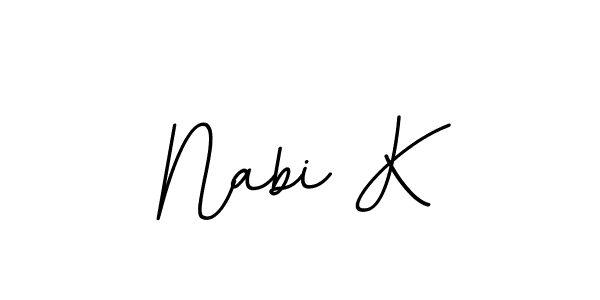 Use a signature maker to create a handwritten signature online. With this signature software, you can design (BallpointsItalic-DORy9) your own signature for name Nabi K. Nabi K signature style 11 images and pictures png